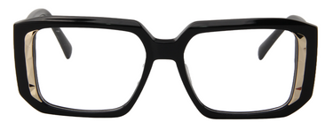 Women Vista Eyeglasses: Karis - Black Gold - SpecSMART Eye Clinic (Front View)